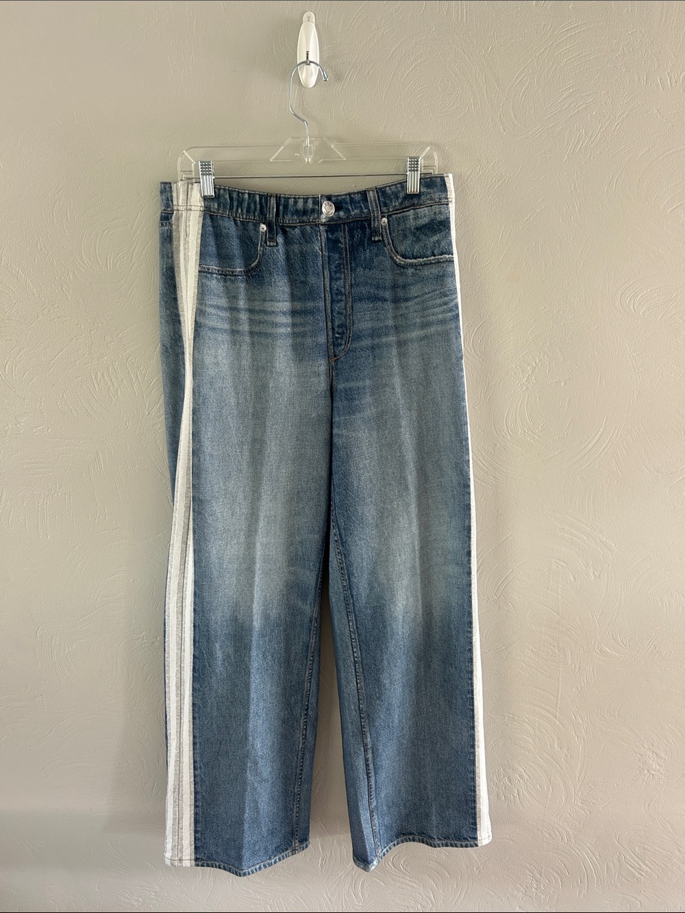 Rag & Bone rb Miramar Terry Wide Jeans in Sport - Picture 4 of 9